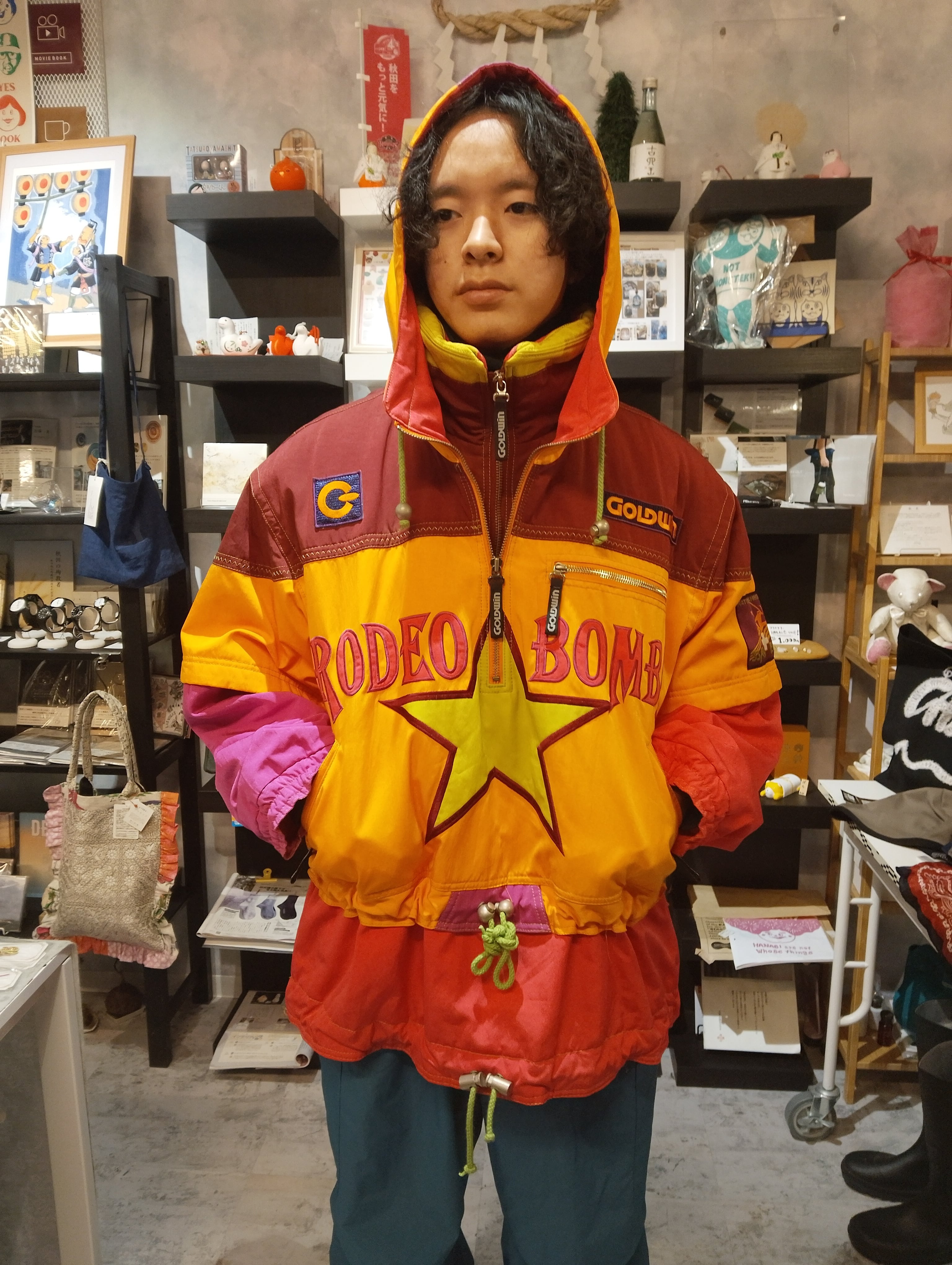 SALE 極美品 '90 Rare vintage GoldWin Rodeo Bomb Ski Race Jacket