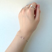 b008 さりげなスピなリボンブレスレット｜silver925 ブレスレット