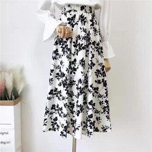 リーフ柄　ロングスカート　AJ111394-5018