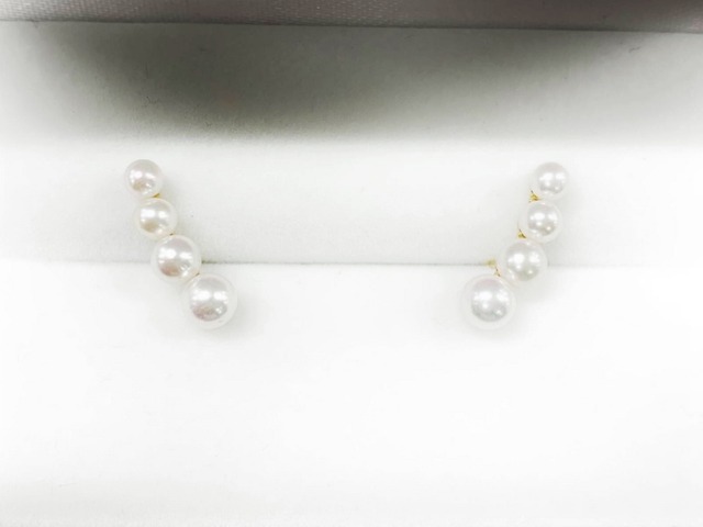 K18 4.875ミリ アコヤパールピアス
