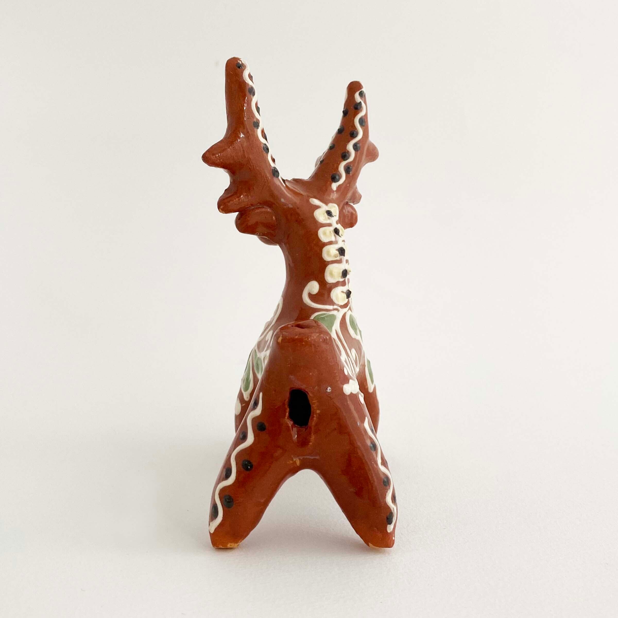 ウクライナ産 オピシュニャ土人形(トナカイ)