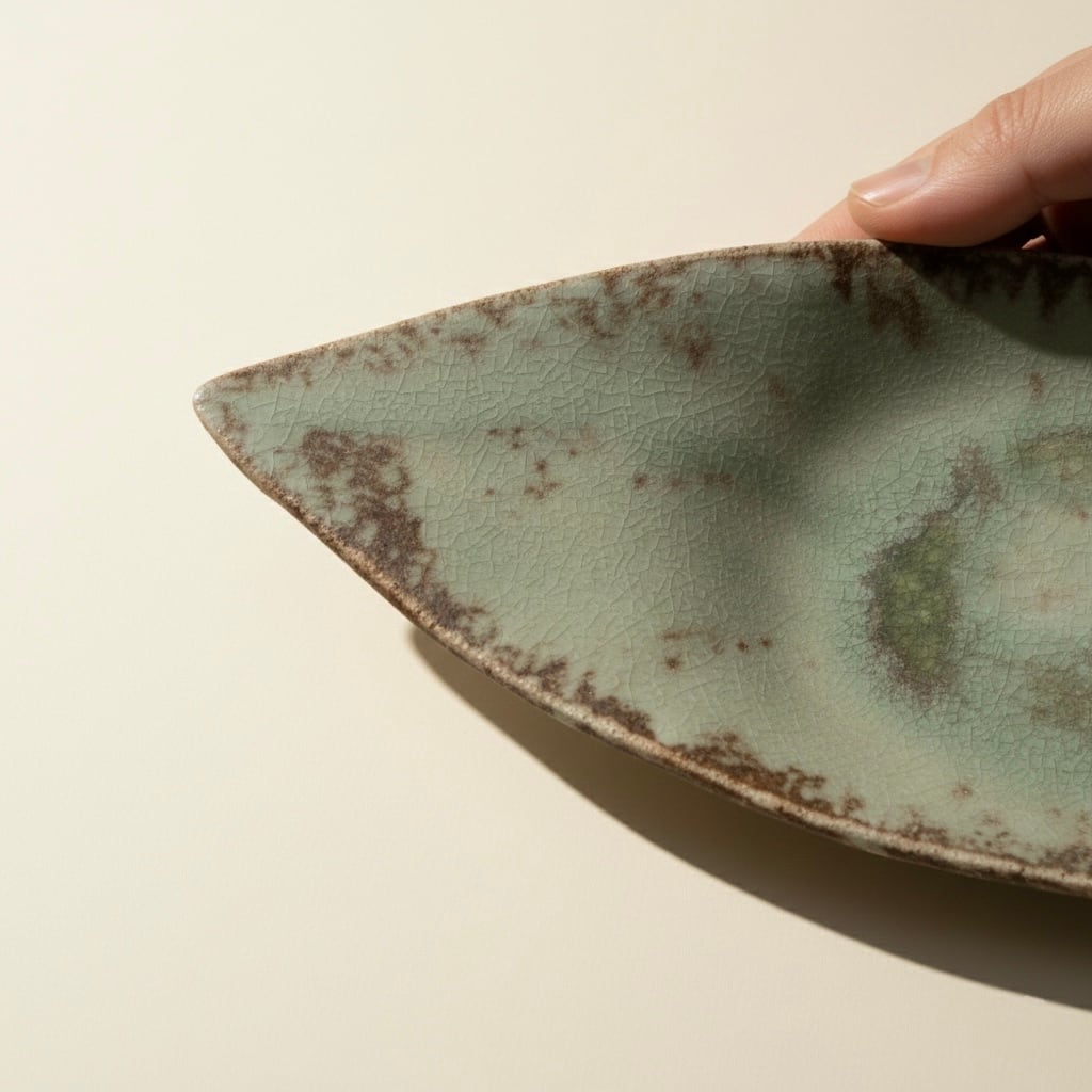 再入荷】 葉皿(幅26 cm)もえぎ | TSUNE;田中恒子の器 オンラインストア