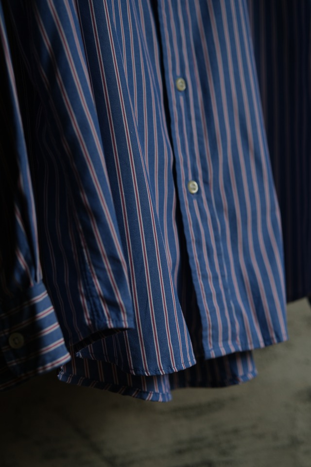 Utah／"Ralph Lauren" CUSTOM FIT stripe shirt／blue