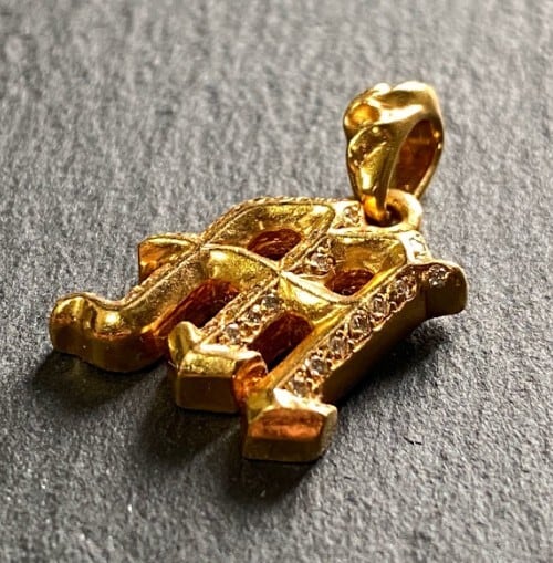 CHROME HEARTS クロムハーツ 22K アルファベット チャーム イニシャル