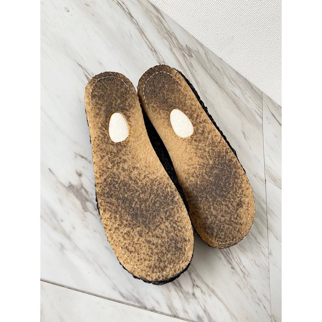 Pla TRAMUNTANA hand made black jute mule sandal