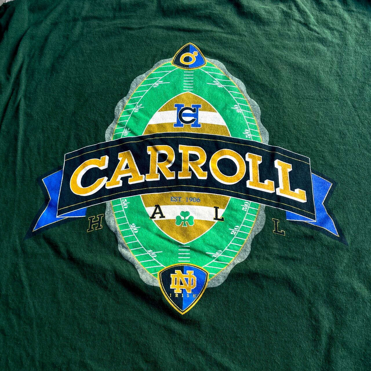 90年代 adidas アディダス カレッジ アメフト プリントTシャツ メンズ