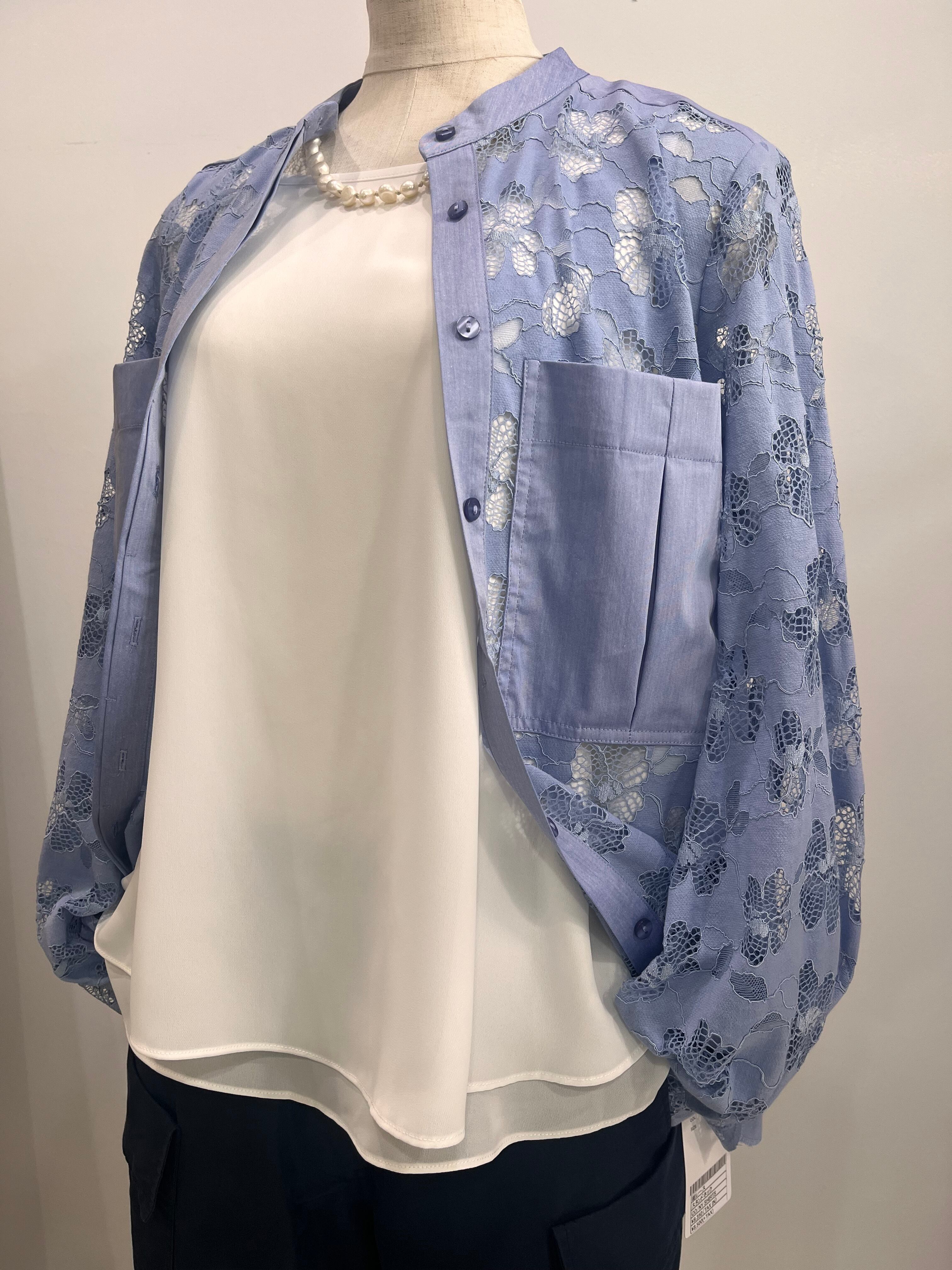 Bouncy bond ラッセルレース スタンドネックシャツ