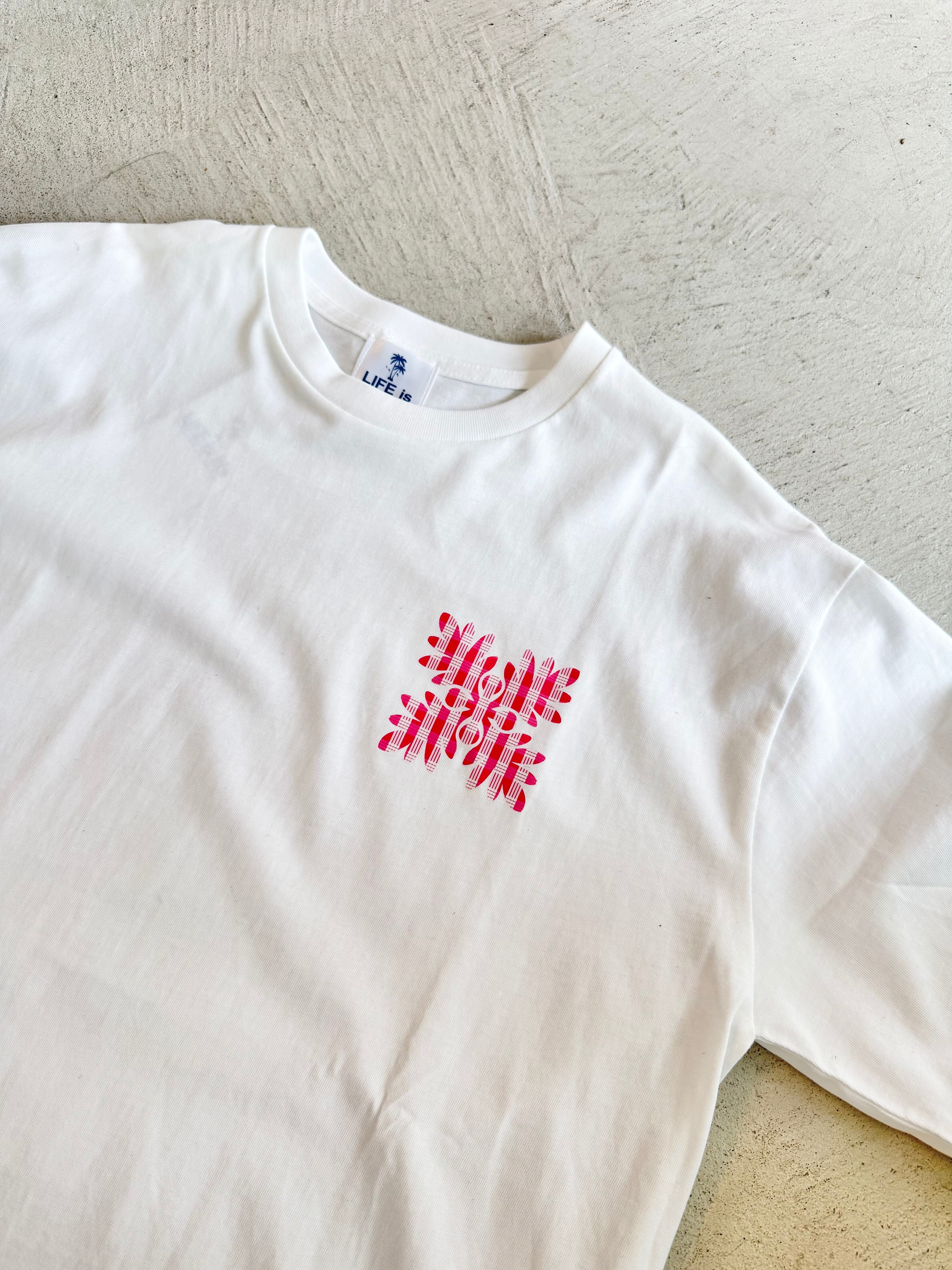 【mapuaコラボ】パラカチェック ラウアエTシャツ ¥6,990×tax