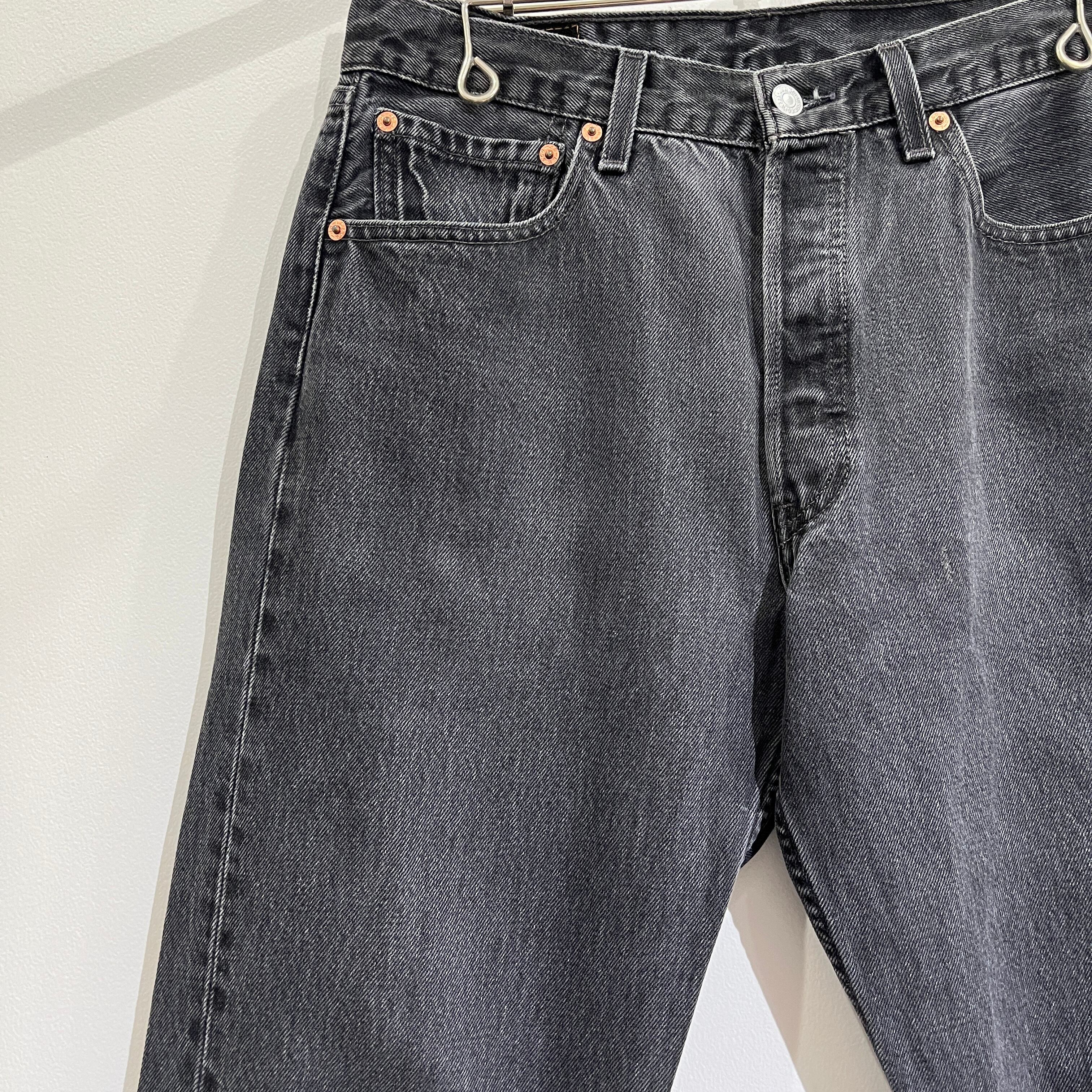 00s Levi's 501 OverDie Black Denim Pants 00年代 リーバイス 501 後