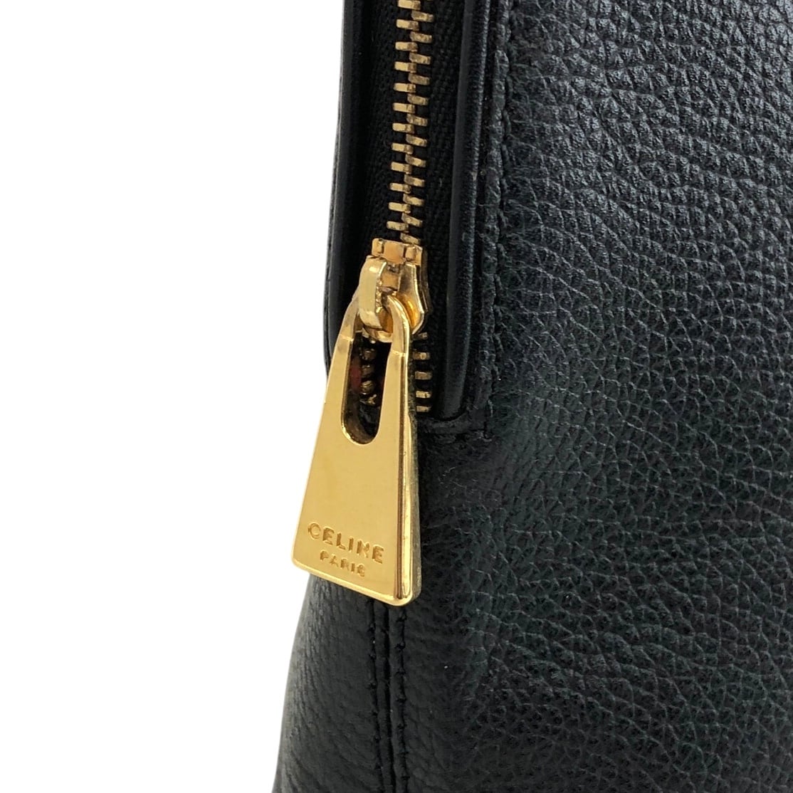 CELINE セリーヌ トートバッグ ブラック マンテル レザー vintage