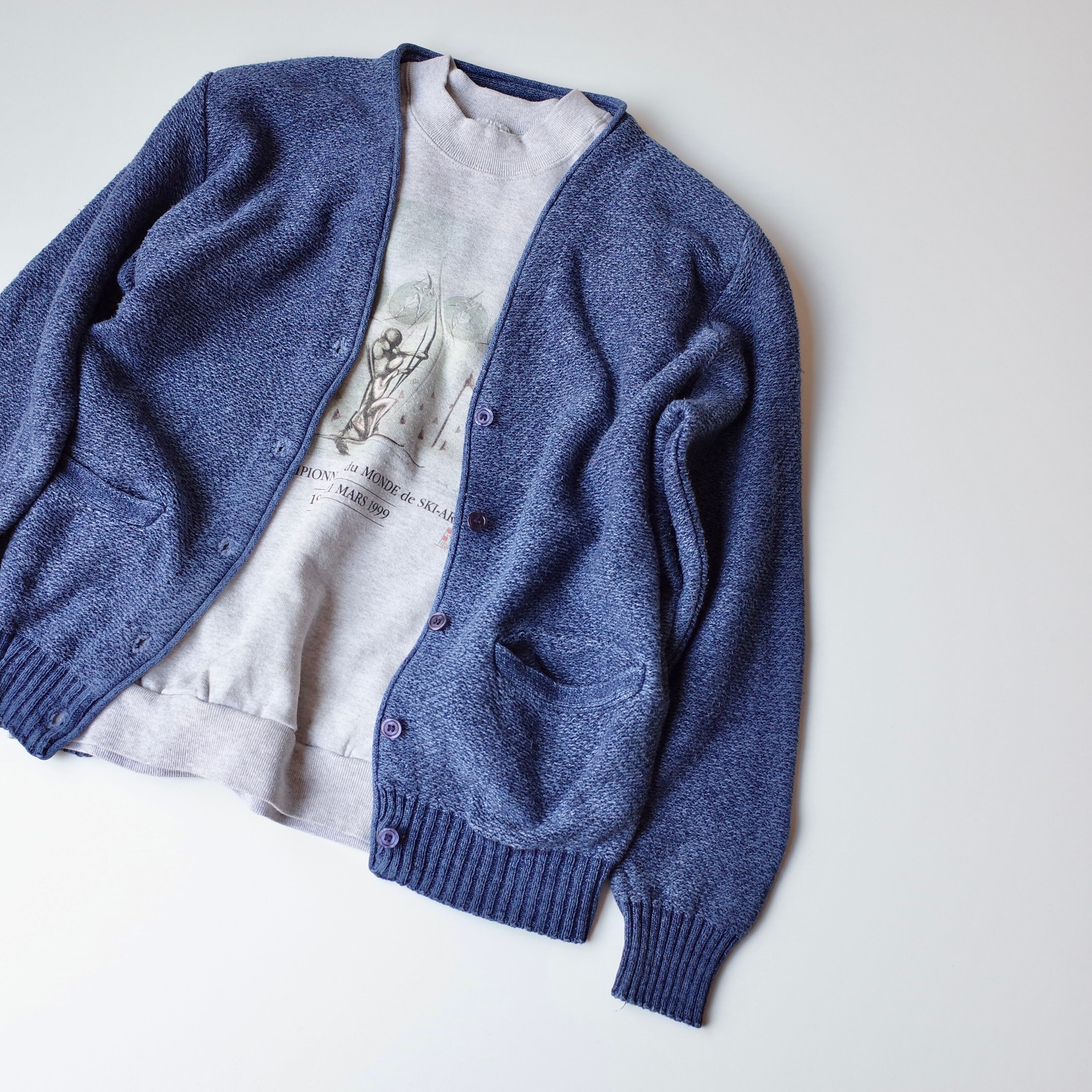 80s L.L.Bean cotton knit cardigan