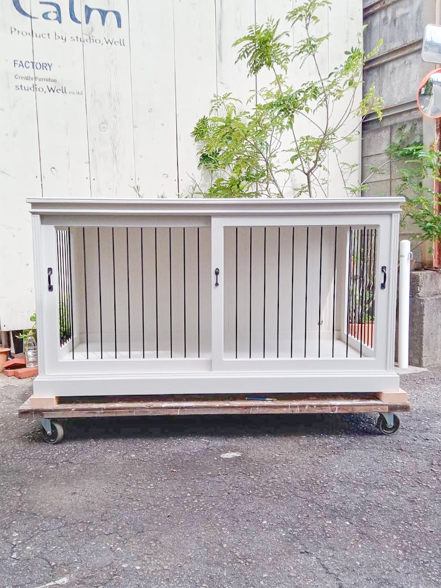 オーダーメイドドッグゲージ 1方柵・室内用犬小屋 （おしゃれな室内用