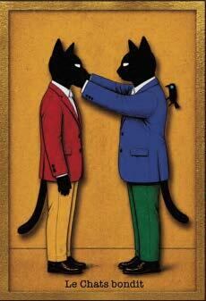George Bayer "Le Chats Bounded" Original