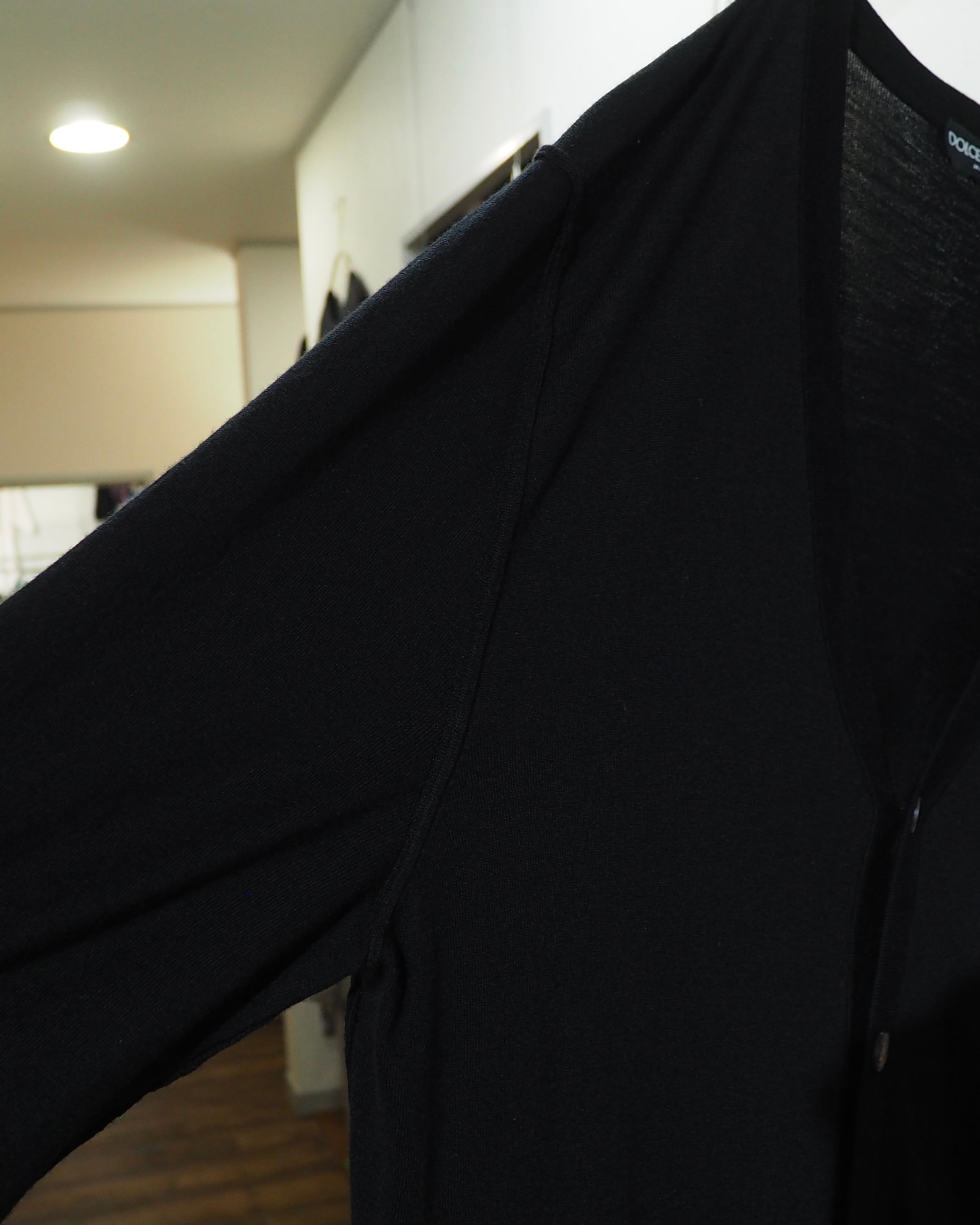 " Made in Italy - DOLCE&GABBANA " Black Lana Virgin Wool Knit Cardigan