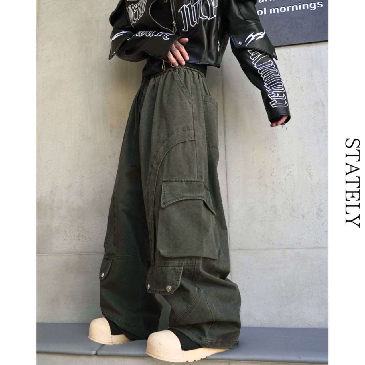 Curve Cargo ワイドパンツ/2color_B217・画像3