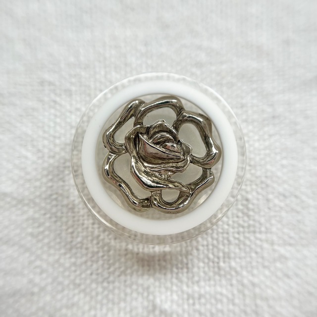 シルバーローズ×ホワイト 23㎜