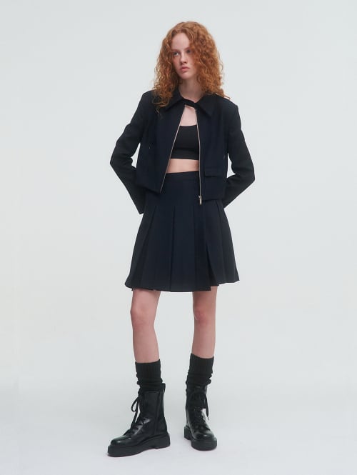 ☆AESPA ニンニン 着用！！【TUOMIO】CROPPED ZIPPER JACKET | Pay ID