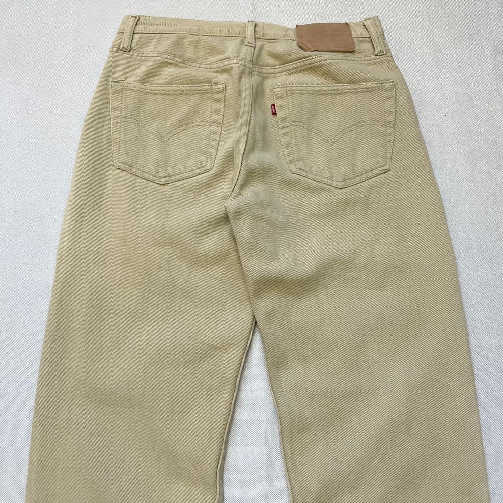 【希少】Levi's 501 ボタンフライ ベージュデニムパンツ 32✖️32 USA製 LEVI'S リーバイス 501 ボタンフライ コットンパンツ ベージュ