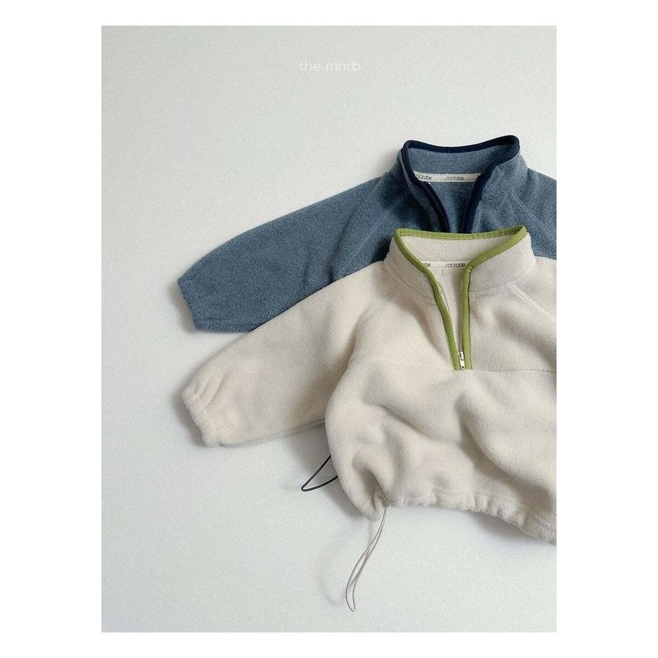 【取寄】minirobe ツートーンハーフジップフリース｜冬服｜韓国子供服