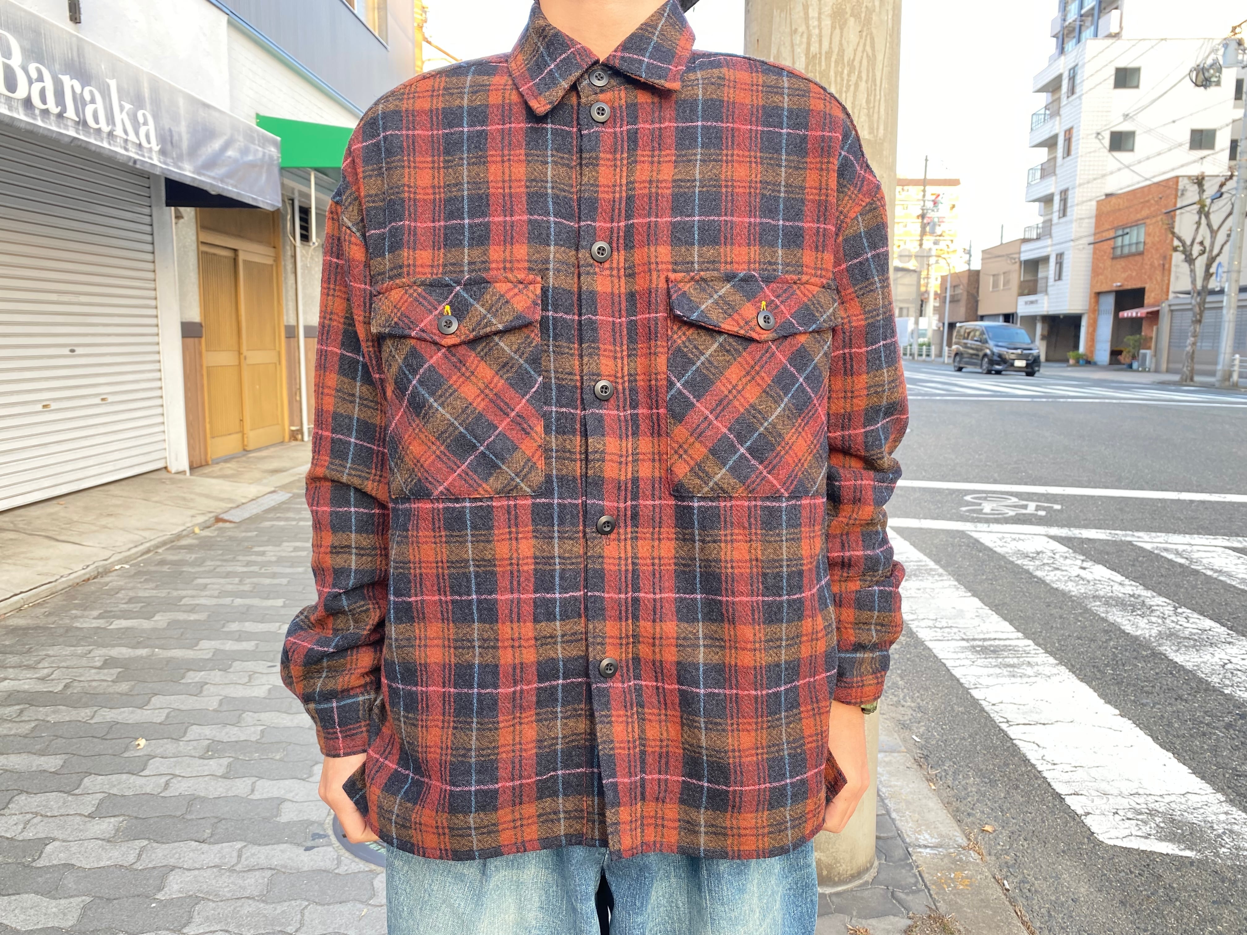 流行に JACKET 緑 MLVINCE】QUILTED 【MLVINCE】QUILTED CHECK SHIRTS