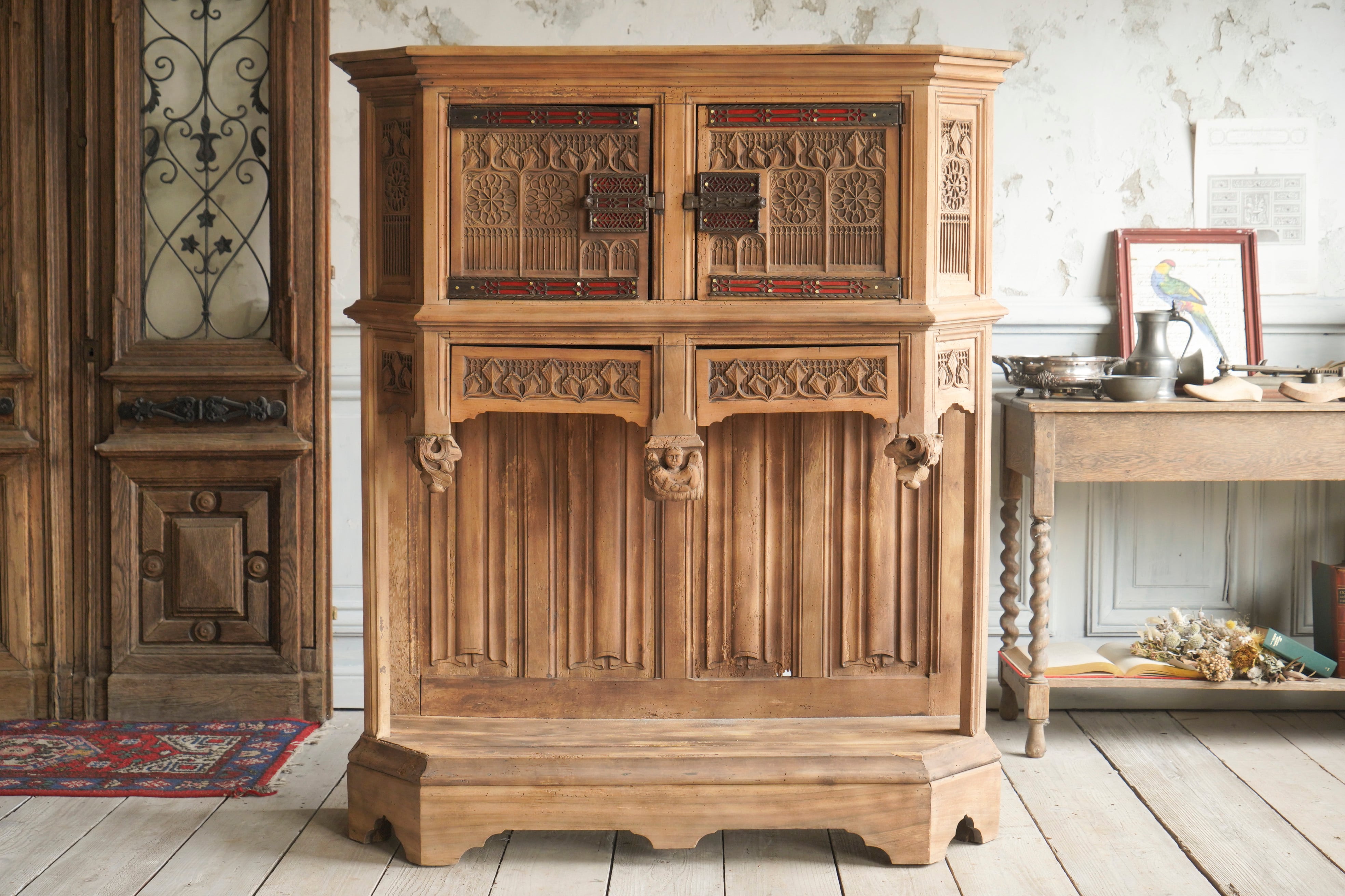 伝統文様 チェスト サイドチェスト サイドボード 麻の葉文様 RW147