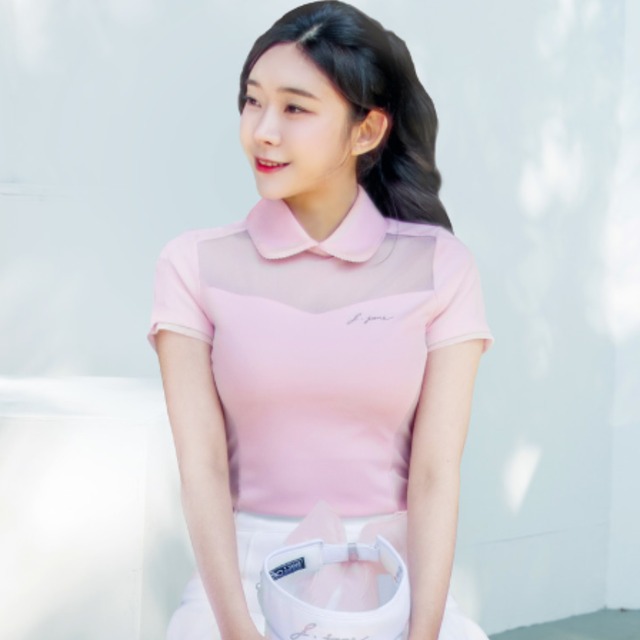 See Through Bias T-shirts(Pink)