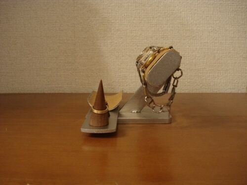 腕時計スタンド 匿名配送 ハンドメイド オールブラック1本掛けウォッチ