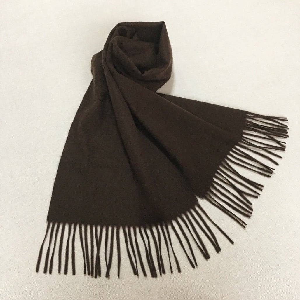 カシミヤマフラー ダークブラウン | クルーズ・インターナショナル