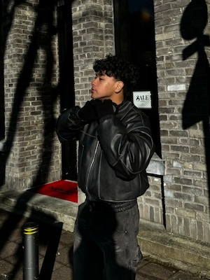 Wool Long Finger Touch-Point gloves (Black)