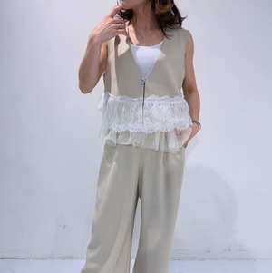 エイミーロウ  Eimee Law レースフリルベスト×パンツ SET UP