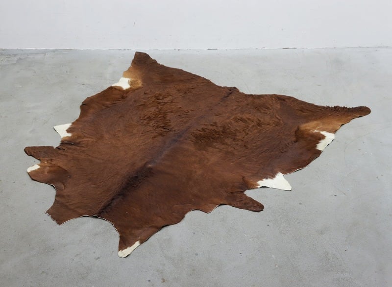 牛革 本革 カウラグ 220×197 カーペット 絨毯 敷物 大判 毛皮 牛革 本革 カウラグ 220×197 カーペット 絨毯 敷物 大判 毛皮 ブラウン