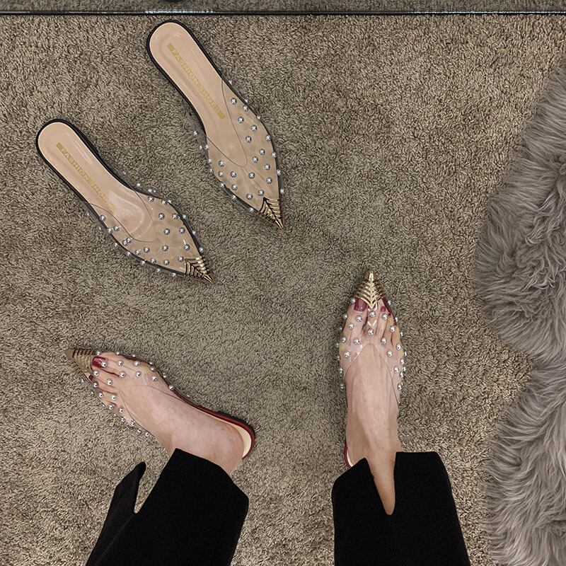 レディースサマースタイルレッドサンダル 靴 シューズ 夏物 フェイクシューズ1666358853