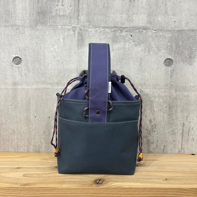 【紐なし】-＊ One Handle Para2WayBag ＊- <2WAY仕様>  【鉄紺×パープル】
