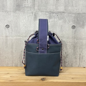 【紐なし】-* One Handle Para2WayBag *- <2WAY仕様> 【鉄紺×パープル】