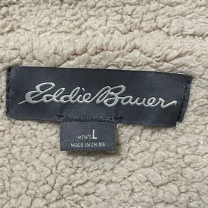 【Eddie Bauer】ハーフジップ ボタン 柄ニット オールパターン 総柄 柄物 フェアアイル柄 プルオーバー L TALONジップ アウトドア エディーバウアー メリノウール US古着