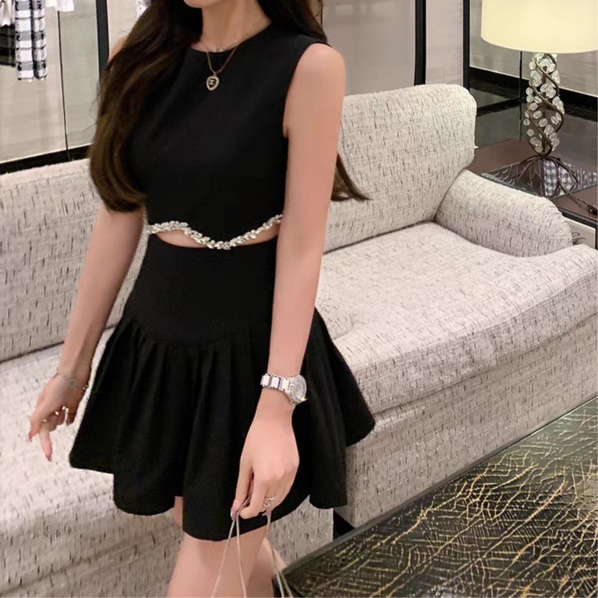 Dress with rhinestones 2403081