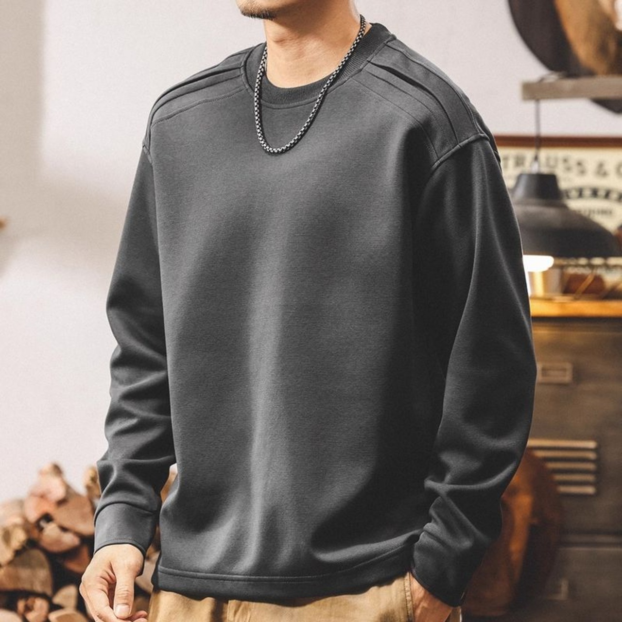 ショルダープリーツロングTシャツ 10220