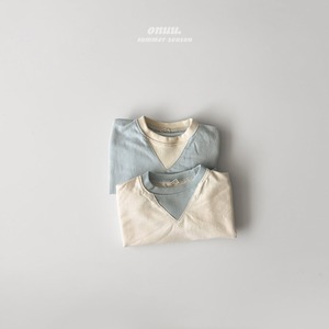 【ONU】スクエア半袖スウェット ブルー 80〜120cm 2240729