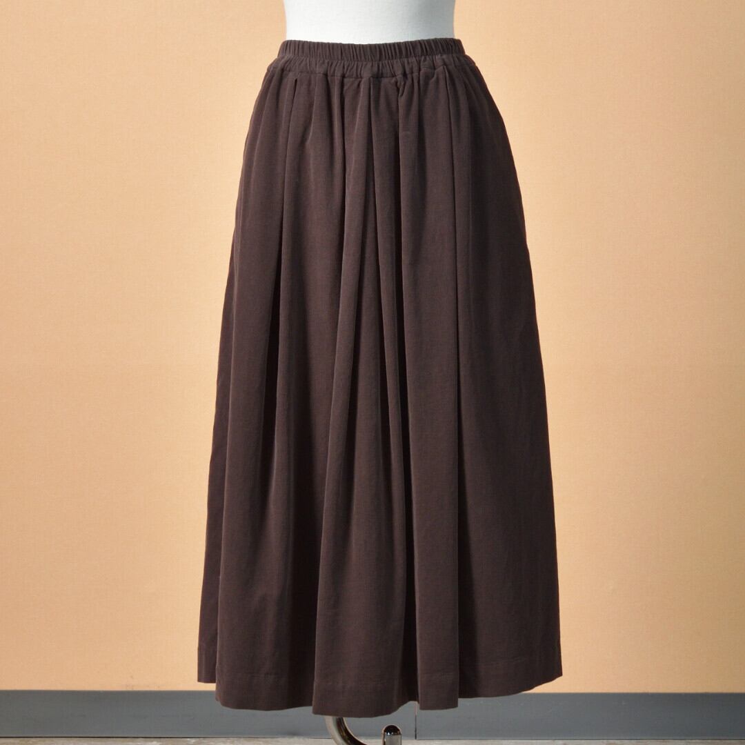 Sarahwear サラウエア アズマダキ・ファインコーデュロイ・ボックスタックスカート・ブラウン 今冬は一枚欲しいコーデュロイスカート【送料無料】