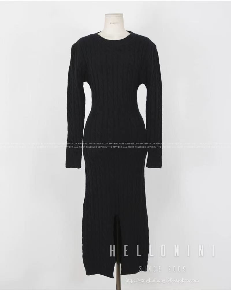 ゲーブル編み ニットワンピース　AJ1079-8068