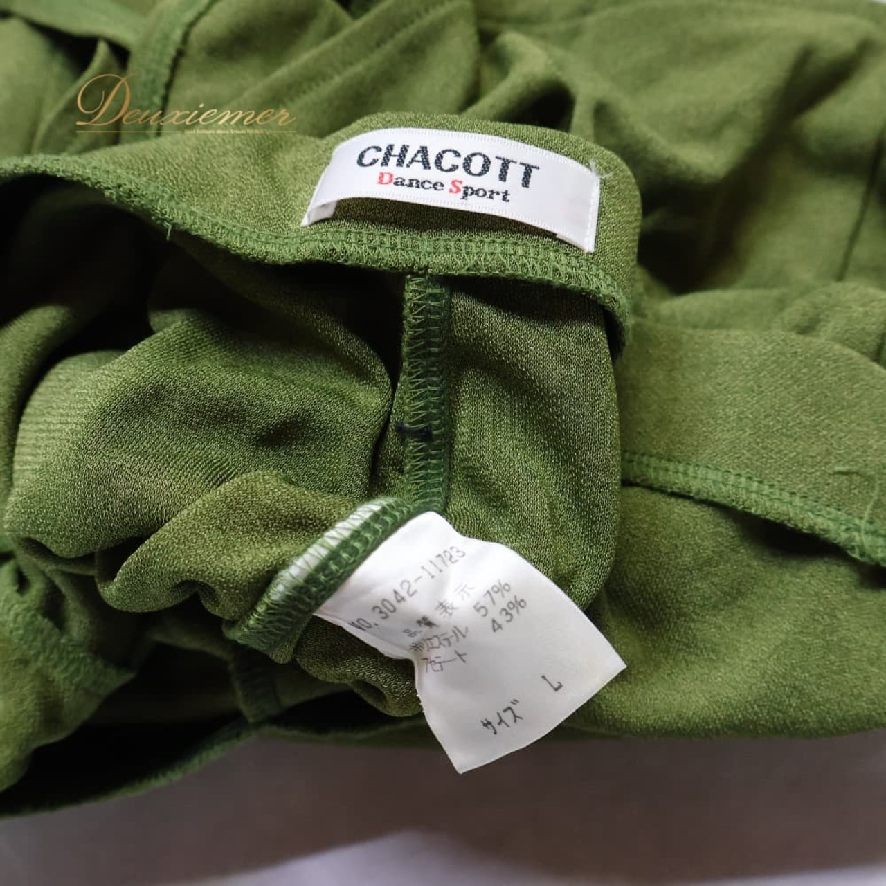 社交ダンス 衣装 Chacott チャコット ボトムス レッスンウェア グリーン系 緑 伸縮 ストレッチ 練習 レッスン パンツ ズボン 長ズボン ダンス衣装 イベント ステージ レディース 無地 シンプル