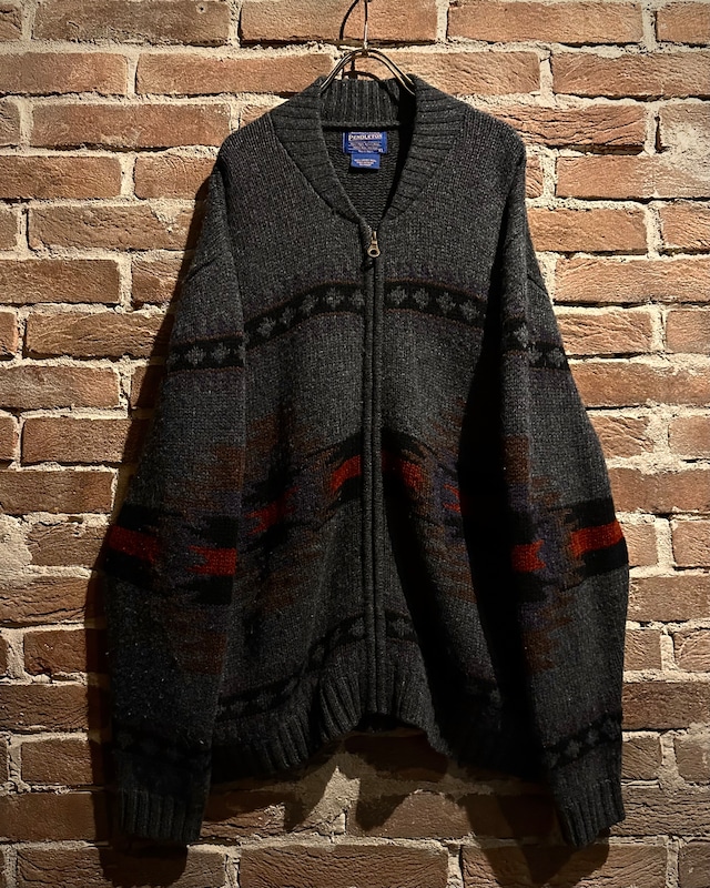 【Caka act3】“PENDLETON” Native Design Vintage Knit Blouson