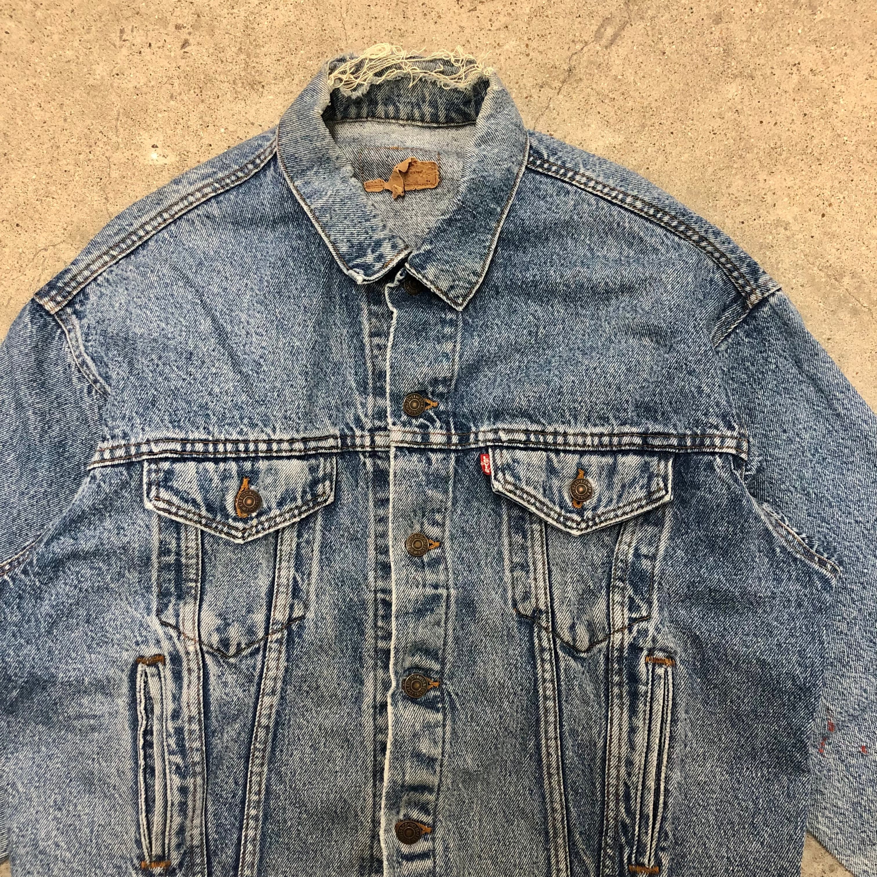 90s Levi's 70507/Denim Jacket/USA製/L/デニムジャケット/ボタン裏527