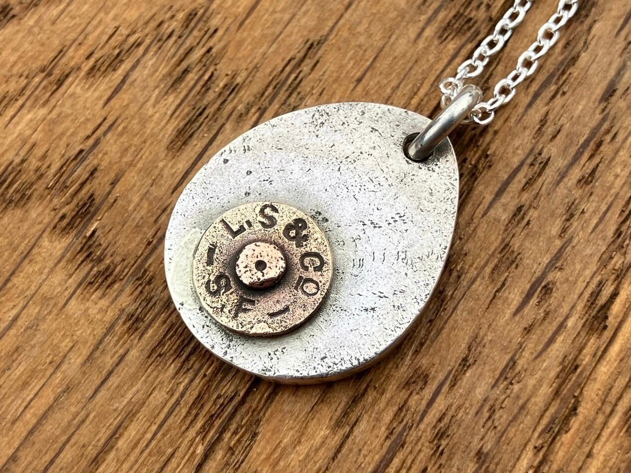 LEVI’S 1890-1920 RIVETED METAL SILVER 925 PENDANT TOP【E】