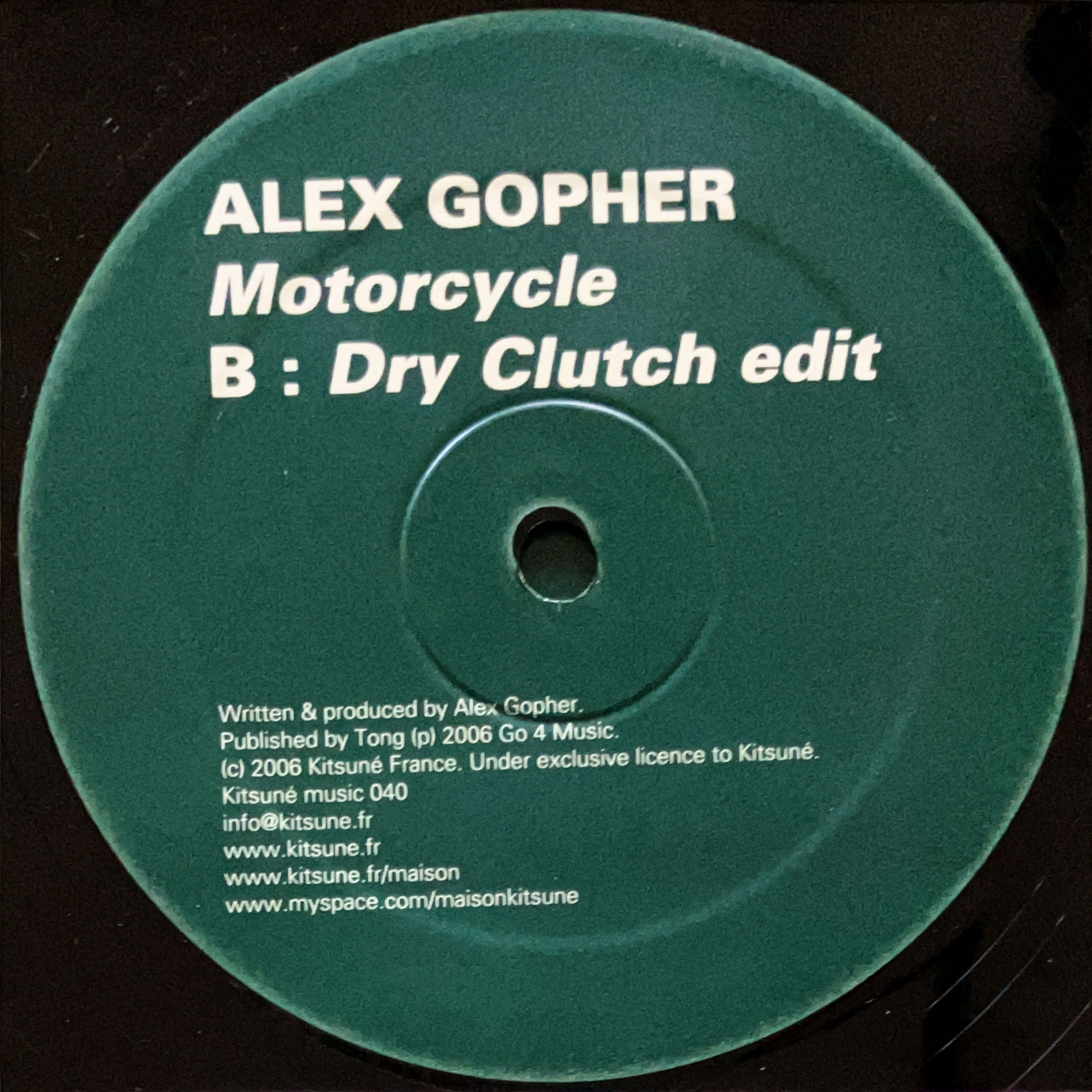 12”】Alex Gopher / Motorcycle (Kitsuné Music) (Kitsuné music 040