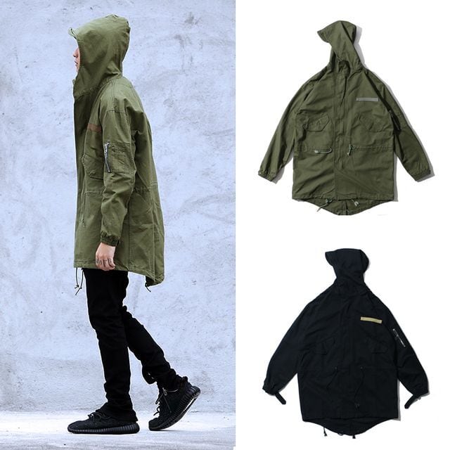 【予約販売】モッズコート メンズ カーキ ブラック ミリタリー ショート丈 フード付き アウター 防寒 こなれ感 お洒落 韓国 トレンド 春 秋 冬 S/M/L/XL/2XL