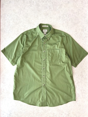 00s L.L.Bean エル・エル・ビーン "Wrinkle Resistant" ボタンダウン 半袖コットンシャツ オリーブグリーン