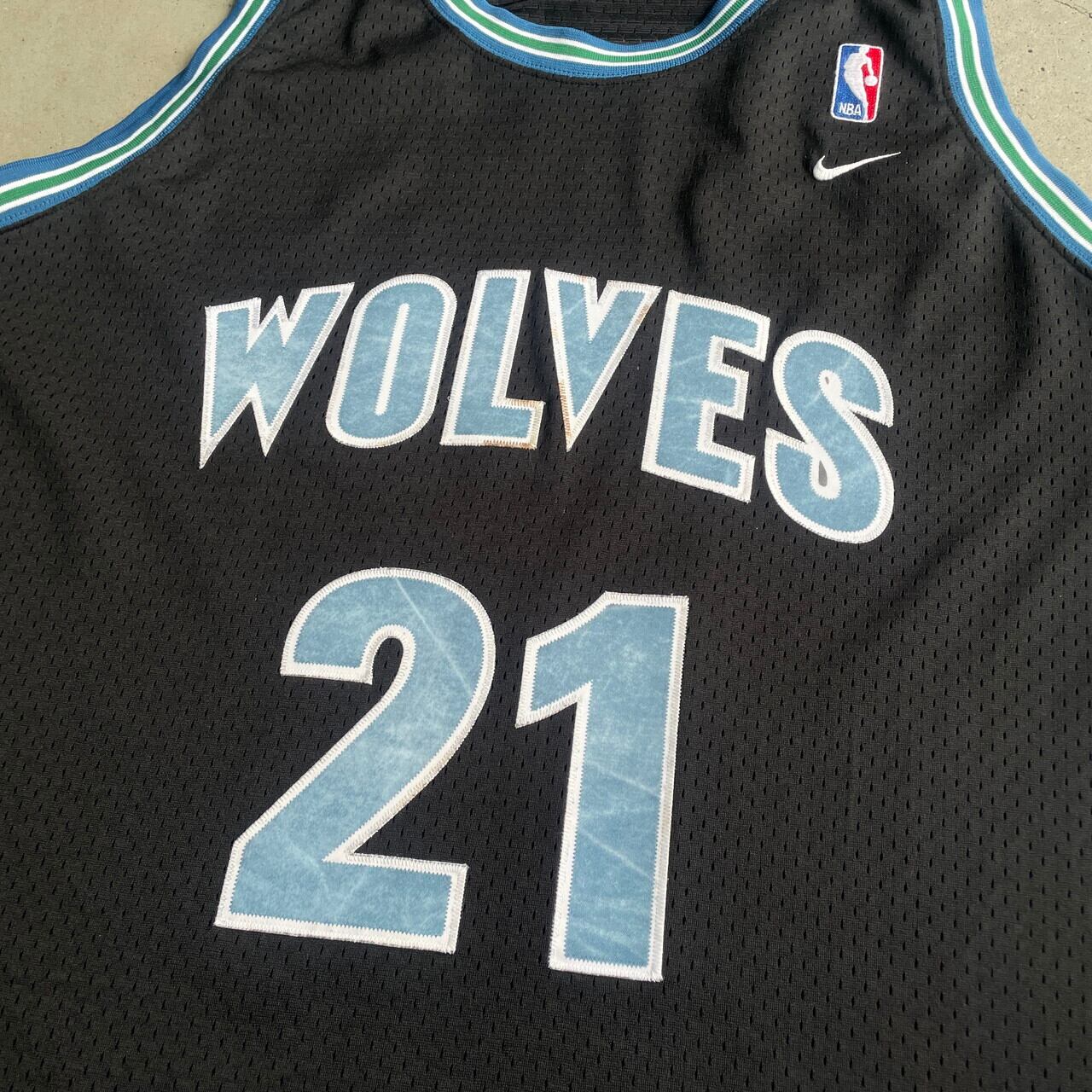 00年代 NIKE TEAM ナイキ NBA WOLVES 21 GARNETT メッシュ ...