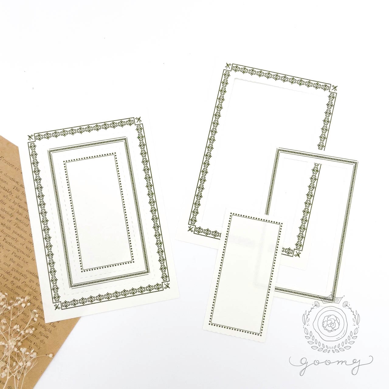 ミシン目入りフレームデザインペーパー 4<P193> | goomy