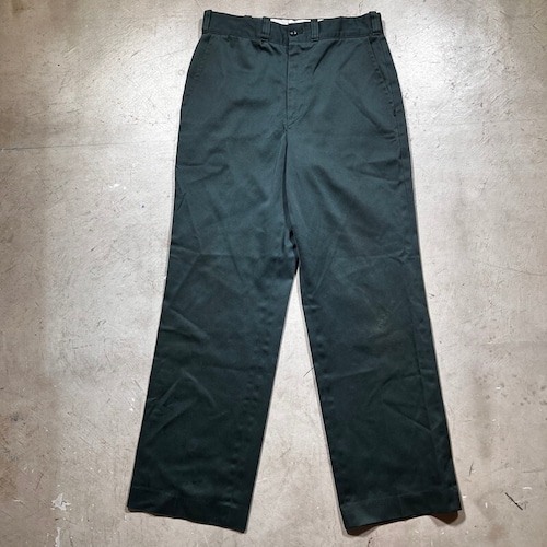 70's~ Lee CHETOPA TWILL 110-5330 リー チェトパツイル ワークパンツ ダークグリーン 42TALON 実寸W30 USA製 ユニオンチケット 希少 ヴィンテージ BA-1744 RM2163H